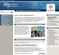 Bildschirmansicht des Tourismuspartner-Portals