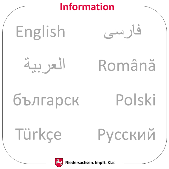 Link zu Informationen in Fremdsprachen
