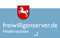 Wort-Bildmarke: Landeswappen und Schrift freiwilligenserver.de Niedersachsen