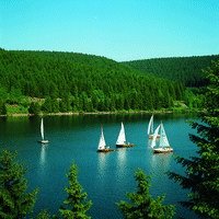 Okerstausee mit Segelbooten