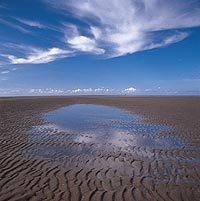 Nationalpark Wattenmeer vor der Nordseeinsel Borkum