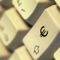 Euro-Symbol auf einer Tastatur