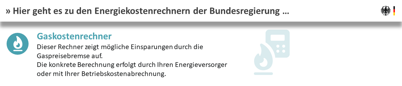 Link zu den Energiekostenrechnern der Bundesregierung