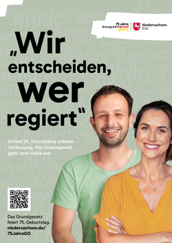 Plakatmotiv 75 Jahre Grundgesetz