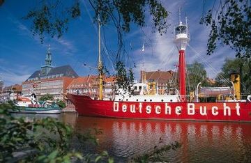 Rats-Delft in Emden mit Museum-Feuerschiff