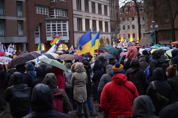 25. Februar 2022 - Ukraine Kundgebung in Hannover