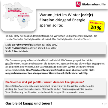 Infografik Energiekrise: Warum jetzt jede(r) Einzelne Energie sparen sollte Nr. 1