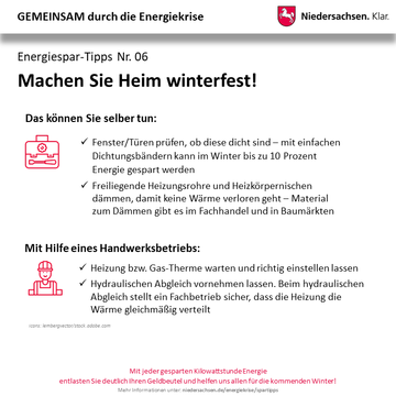 Infografik Energiekrise: Machen Sie Ihr Heim winterfest!