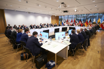 Blick in den Sitzungssaal der Ministerpräsidentenkonferenz