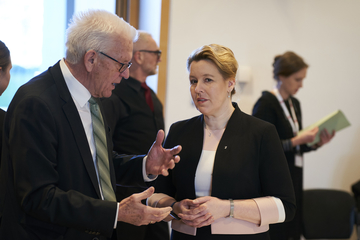 Ministerpräsident Winfried Kretschmann und Regierende Bürgermeisterin Franziska Giffey