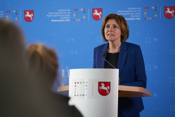 Ministerpräsidentin Malu Dreyer beim Pressestatement