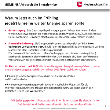 Infografik Energiekrise: Warum jetzt jede(r) Einzelne Energie sparen sollte Nr. 2
