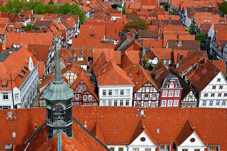 Blick auf die Altstadt von Celle