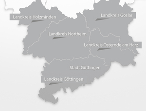 Karte Südniedersachsen