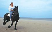 Reiterin am Strand von Juist