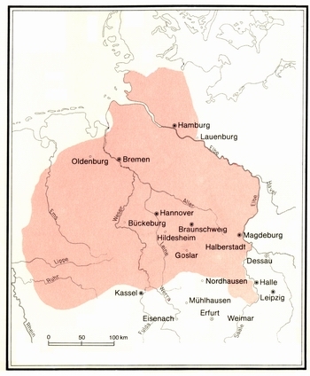 Sachsen um 1000.