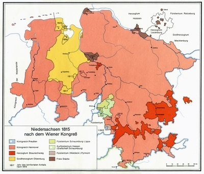 Niedersachsen nach dem Wiener Kongreß.