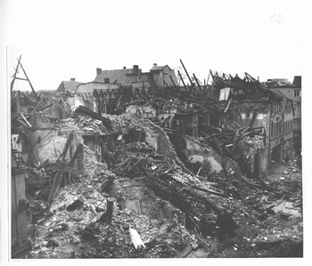 Osnabrück nach den ersten alliierten Luftangriffen von 1942.