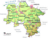 Übersichtskarte Niedersachsen