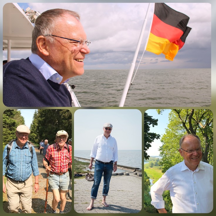 Schmuckbild: Collage aus Bildern mit MP Stephan Weil.