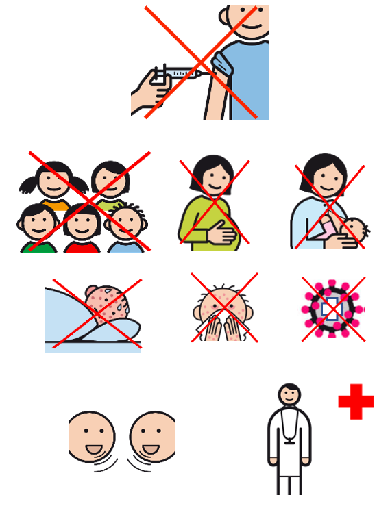 Symbole: Wer soll nicht geimpft werden?