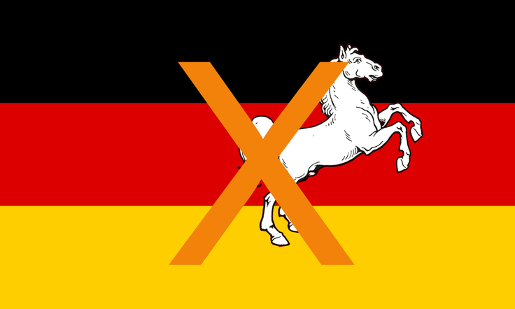 Beispiel einer verbotenen Änderung der Niedersächsischen Landesflagge