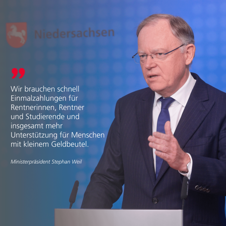 Ministerpräsident Stephan Weil zu Entlastungen