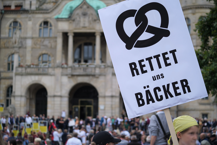 Stephan Weil auf der Bäckerdemonstration