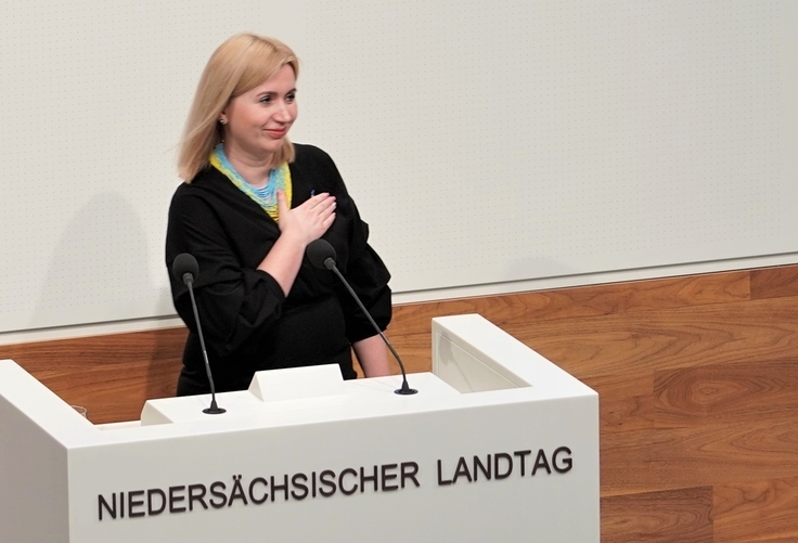 Generalkonsulin der Ukraine Dr. Iryna Tybinka im Niedersächsischen Landtag