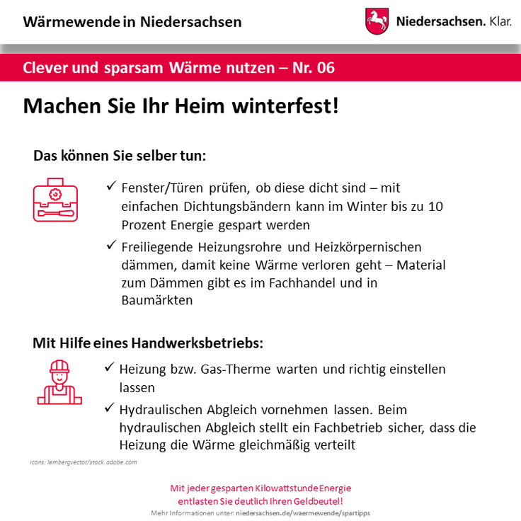 Infografik Wärmewende: Machen Sie Ihr Heim winterfest!