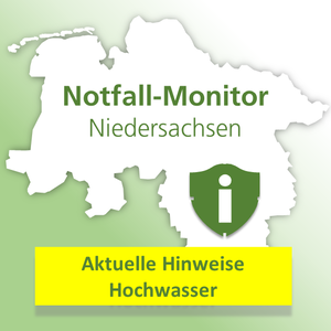 Aktueller Status Notfall-Monitor Niedersachsen: Hochwasserwarnung
