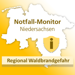 Aktueller Status Notfall-Monitor Niedersachsen: Regionale Waldbrandgefahr