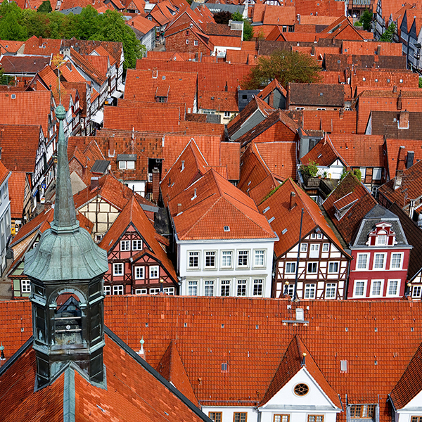 Blick auf die Altstadt von Celle