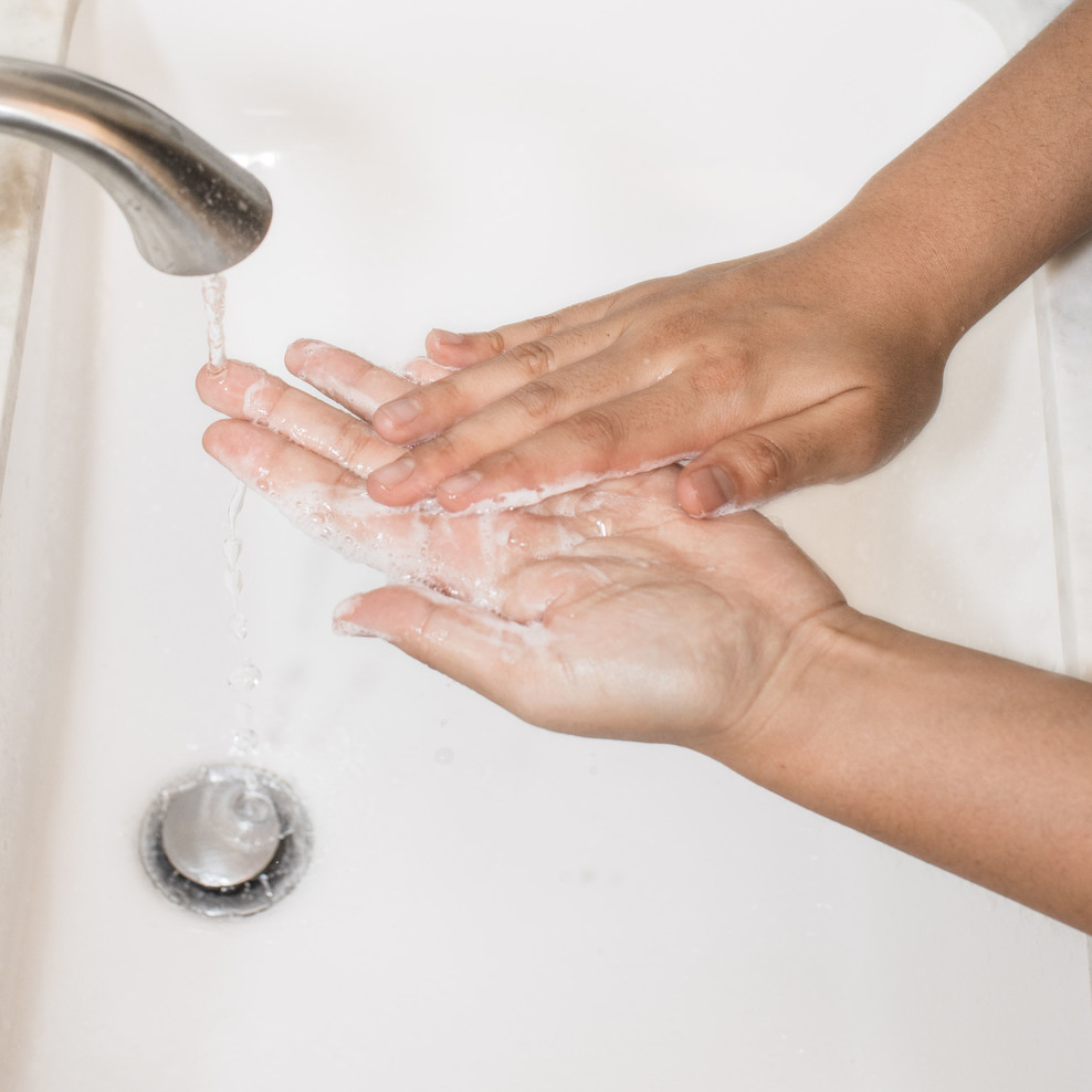 Schmuckbild: Hände waschen.