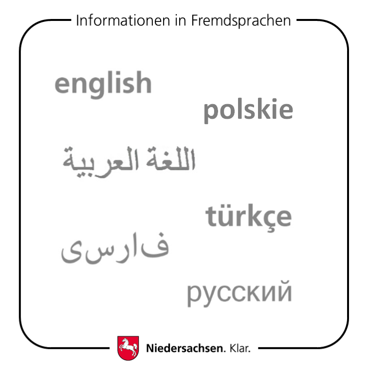 Button: Informationen in Fremdsprachen