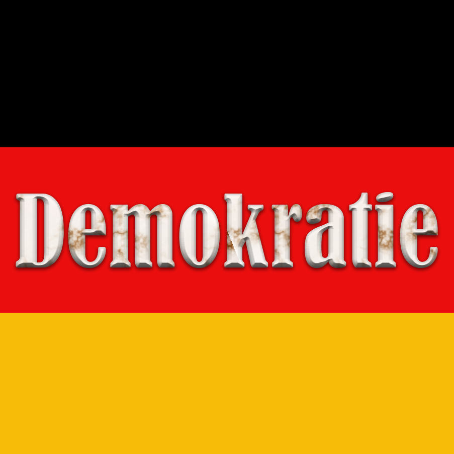 Schriftzug Demokratie