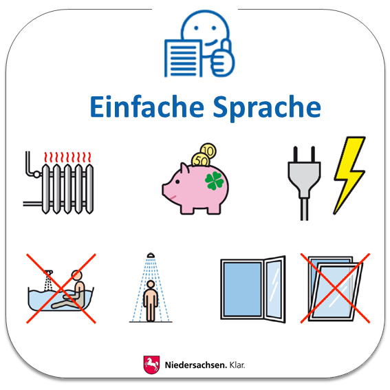 Informationen zum Energiesparen in Einfacher Sprache