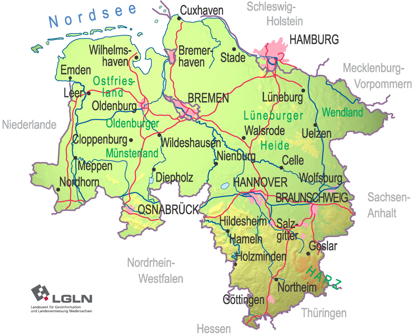 Ley linien niedersachsen karte